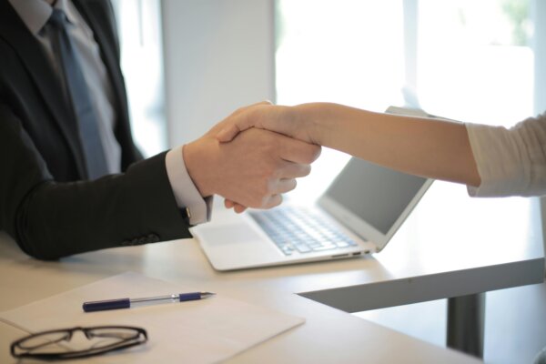 business colleagues shaking hands
